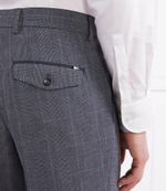 Брюки H-Genius-Pleat-232 BOSS BLACK - темно-синий(50489440)