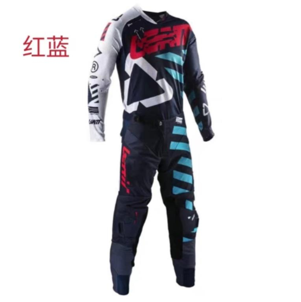 костюм кроссовый Leat красно-синий XL