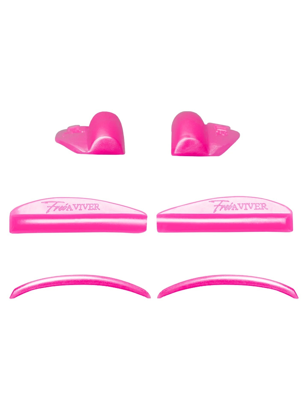 FreiAVIVER Набор глянцевых ОКРУГЛЫХ  валиков для ламинирования Curl, 4 пары, голубой