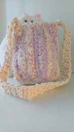 Сумка кроссбоди через плечо вязаная