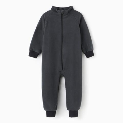 Комбинезон д/мальчика флис р.104 тёмно-серый 9447407 (Семицвет-Тики)