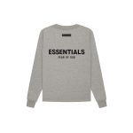 Толстовка Fear of God Essentials SS22 Relaxed Crewneck Dark Oatmeal Logo, FOG-SS22-432