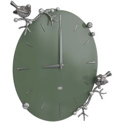 Часы настенные Терра Колор Зеленый нефрит Сильвер