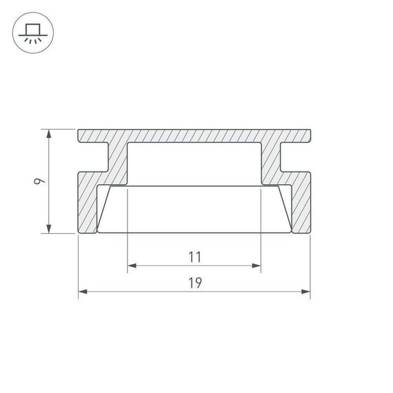 Профиль Arlight HR-2000 ANOD 019190
