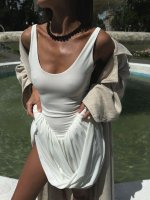 Платье с буфами мини