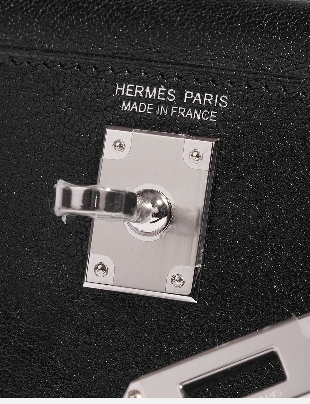 Сумка Hermes Chèvre Chamkila Mini Kelly 20 Palladium Hardware "Black"
