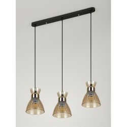 Светильник подвесной (подвес) Rivoli Iris 9186-203 3хЕ27 60 Вт модерн | Rivoli