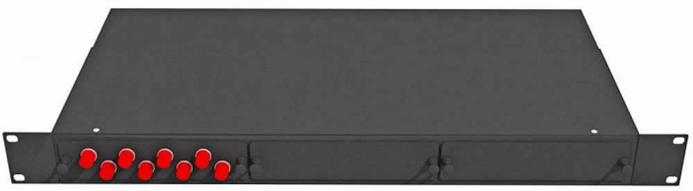 Кросс оптический стоечный  TopLAN КРС-Top-1U-08FC/U-OS2-BK