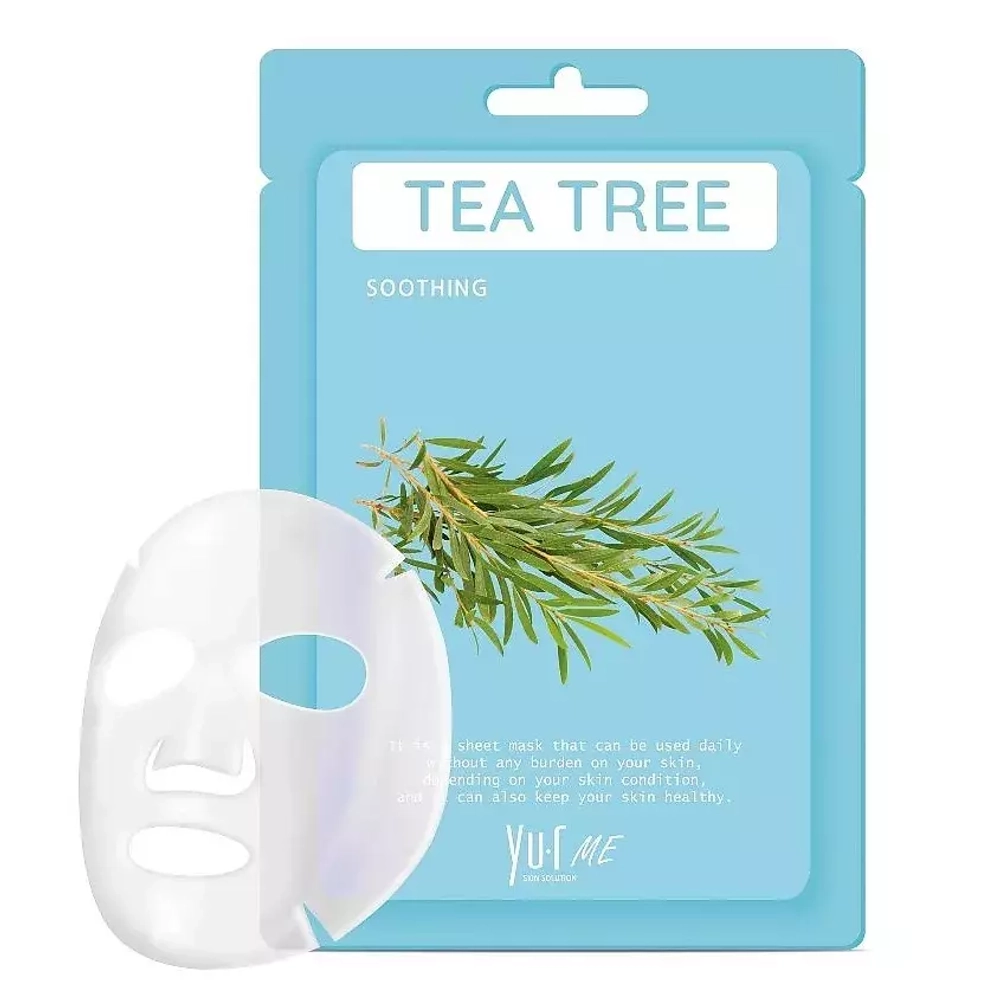 YU.R ME Маска для лица тканевая с экстрактом чайного дерева - MWR tea tree sheet mask, 25г