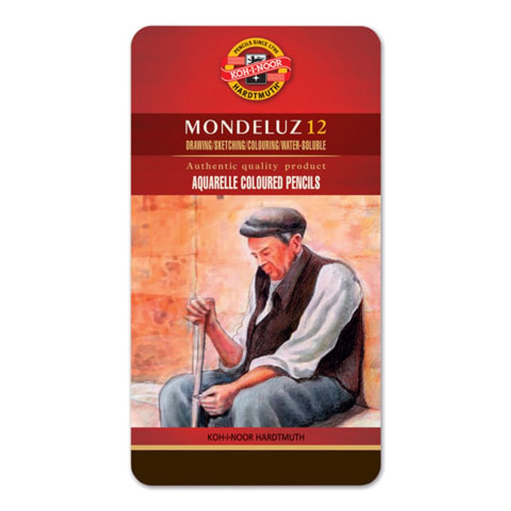 Набор акварел. каранд. KOH-I-NOOR MONDELUZ 12 цв. шестигранные