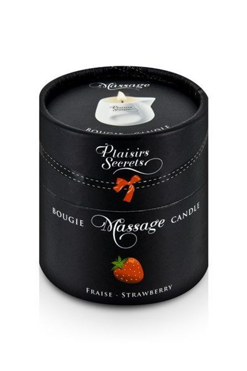 Массажная свеча Plaisir Secret Fraise, аромат клубники, 80 мл
