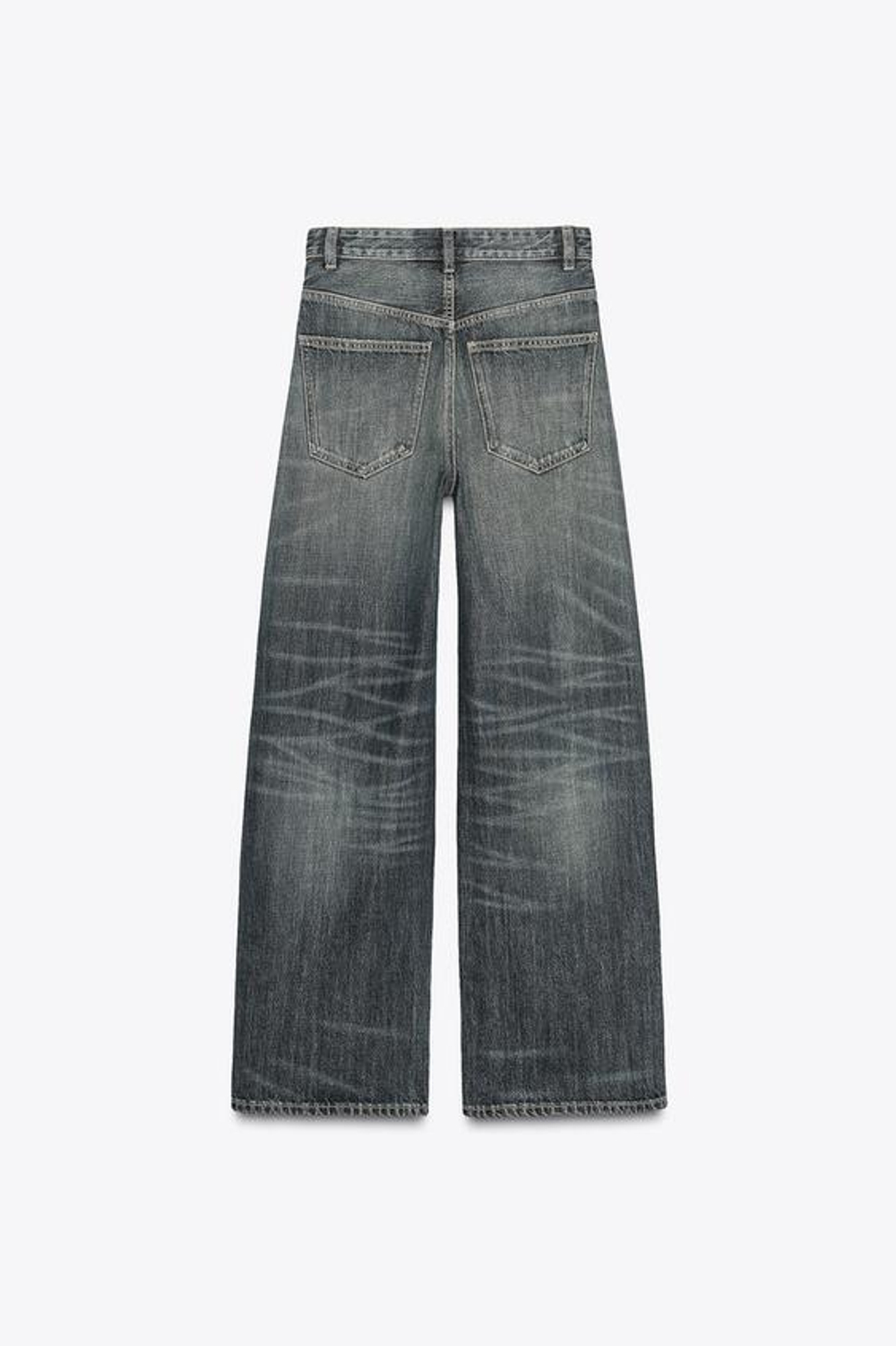 ZARA ДЖИНСЫ TRF EXTRA WIDE LEG С ВЫСОКОЙ ПОСАДКОЙ, МОРСКОЙ СИНИЙ