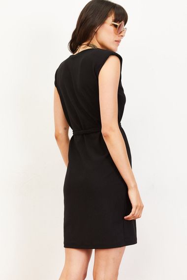 Qadın üçün beli kəmərli don qara 10061032