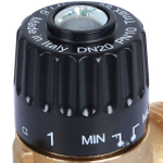 Клапан термостатический смесительный STOUT - 1" (НР, 35-60°C, Kvs 1.6, L-образное смешивание)