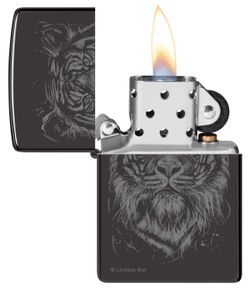 Зажигалка Zippo Big Cat с покрытием High Polish Black (48935) 3