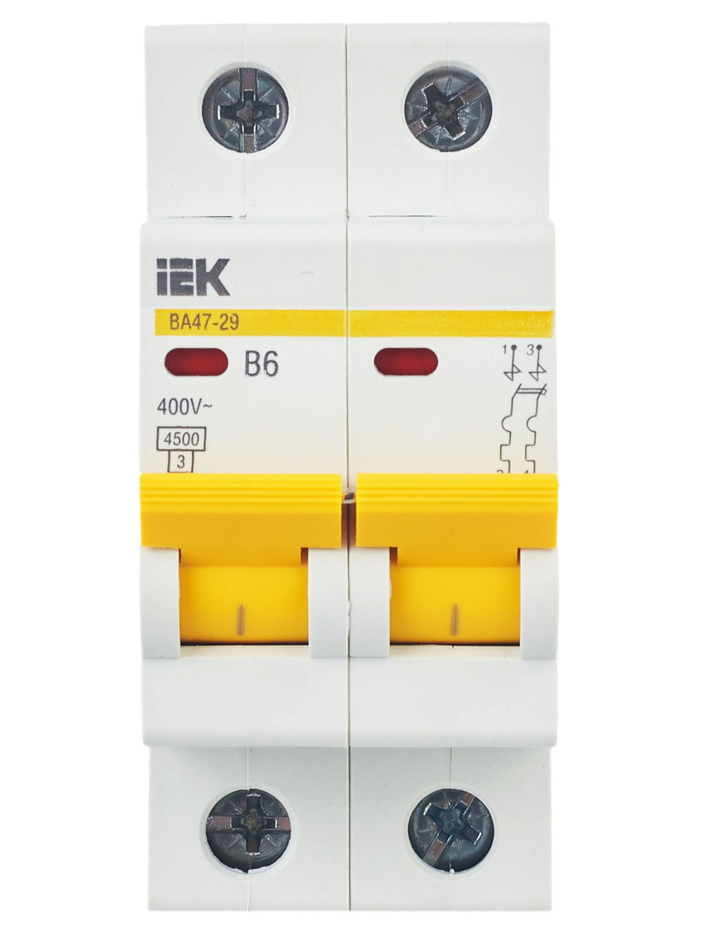 KARAT Автоматический выключатель ВА47-29 2P B 6А 4,5кА IEK