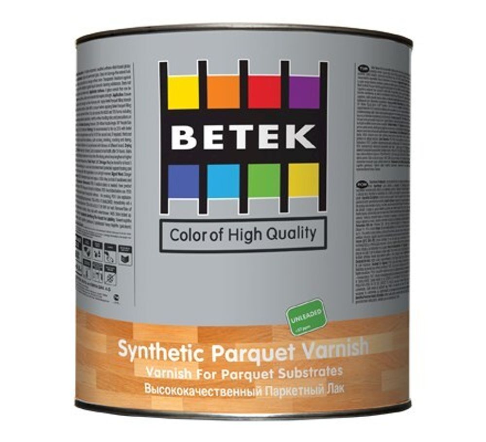 ЛАК BETEK SYNTHETIC PARQUET VARNISH GLOSS ГЛЯНЦЕВЫЙ 2.5Л