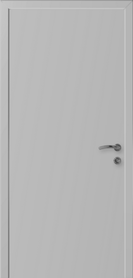 Дверь влагостойкая пластиковая KAPELLI classic Гладкая серая RAL 7047 + коробка