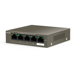 Коммутатор TENDA TEF1105P-4-63W Коммутатор настольный 5-Ports 10/100 Base-TX 4-Ports PoE(PoE бюджет 58W)