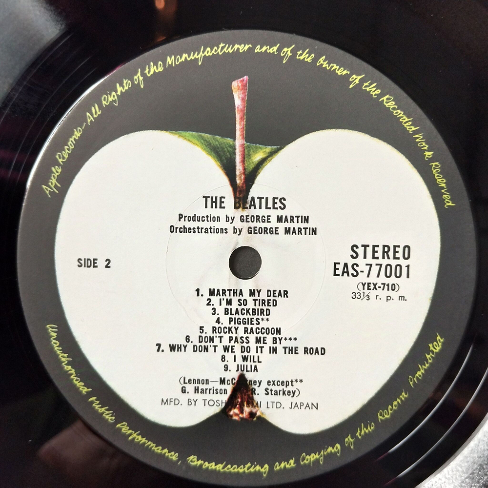 Винтажная виниловая пластинка LP The Beatles Whitre Album (Japan 1976) (No Obi) Blackbird