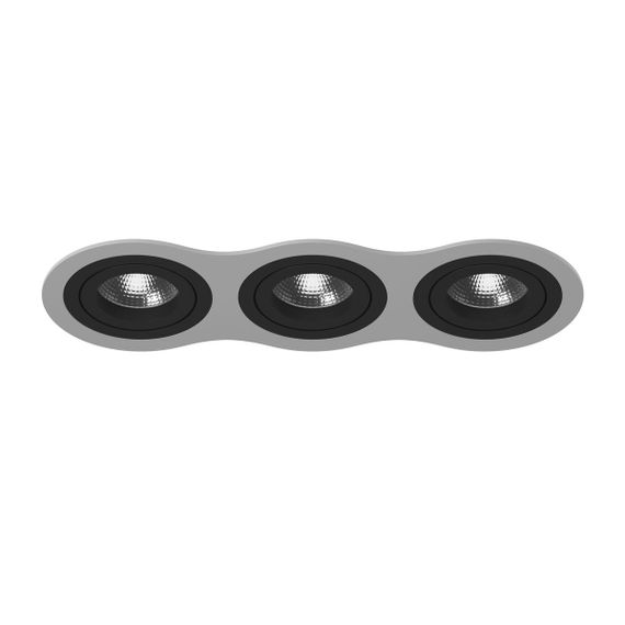 Комплект из светильника и рамки Lightstar Intero 16 (217639+217607+217607+217607) i639070707