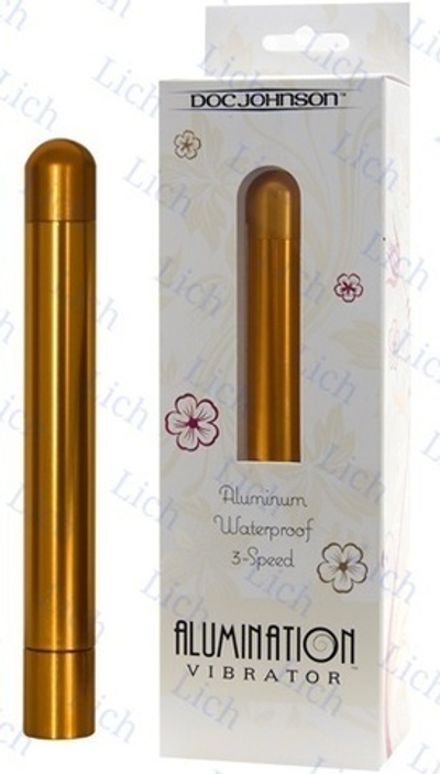 Золотой вибратор из алюминия ALUMINATION