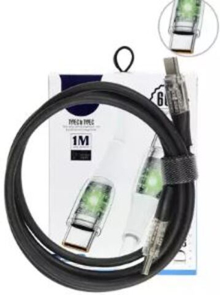 Шнур Type-C - Type-C  6.0Aм/1,0м 12-24v/66w LED подсветка, "Technoking" XF-167 39715