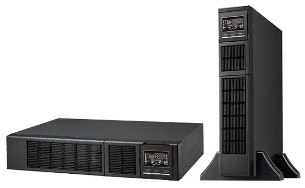 UPS Astergo/Rack 2U/Tower/On-Line/2 000 VА/2 000 W/Input C20/Output 8xC13/Акб 4x12В/9Ач/LCD/RS-232, USB, EPO, SNMP Slot
