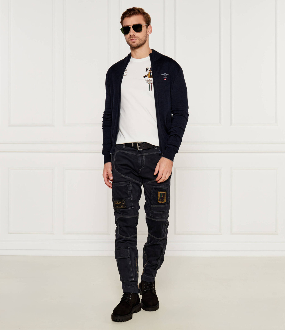 Хлопковый свитер Aeronautica Militare - темно-синий(MA1390L415)