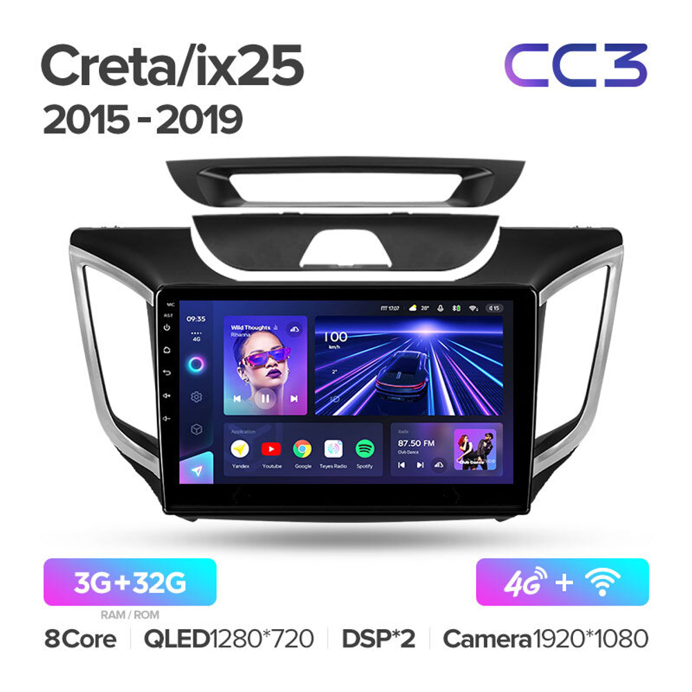 Teyes CC3 10,2" для Hyundai Creta, iX25 2016 - 2020