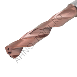 Сверло 14.1мм монолитное твердосплавное 5D с подводом СОЖ. SP-X801051410 VHM AHNO