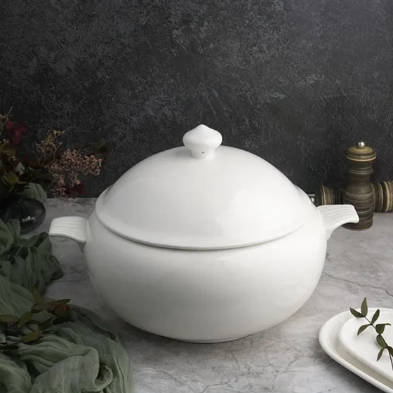 Супница 7 л d 25,5 см h25 см белая фарфор P.L. Proff Cuisine [1]