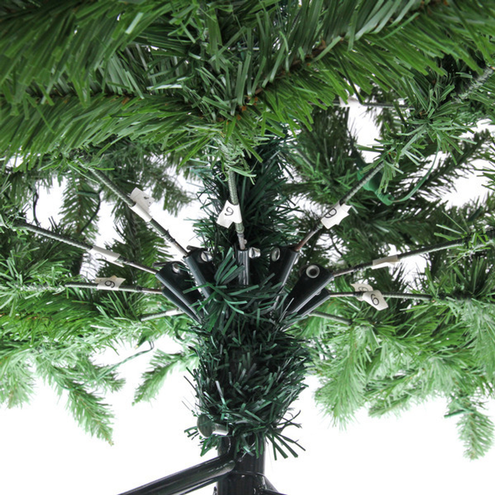 Ёлка «Свет в ночи» 210 см, ПВХ (1100 веток) 420 ламп LED (свечение-Теплый белый)