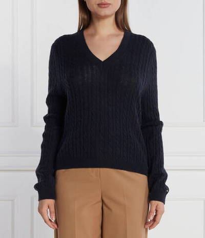 Хлопковый свитер soft cable Tommy Hilfiger - темно-синий(WW0WW39887)