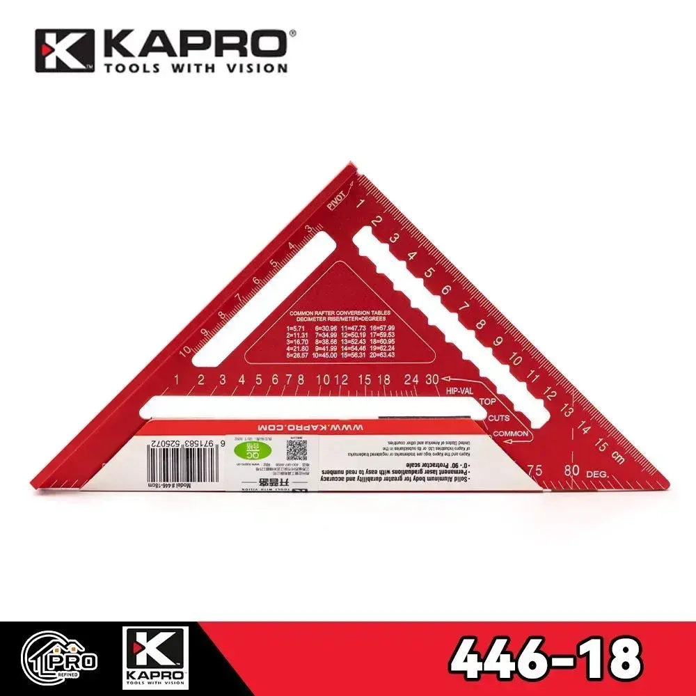 Kapro Линейка/угольник 260мм х 185мм, Алюминий