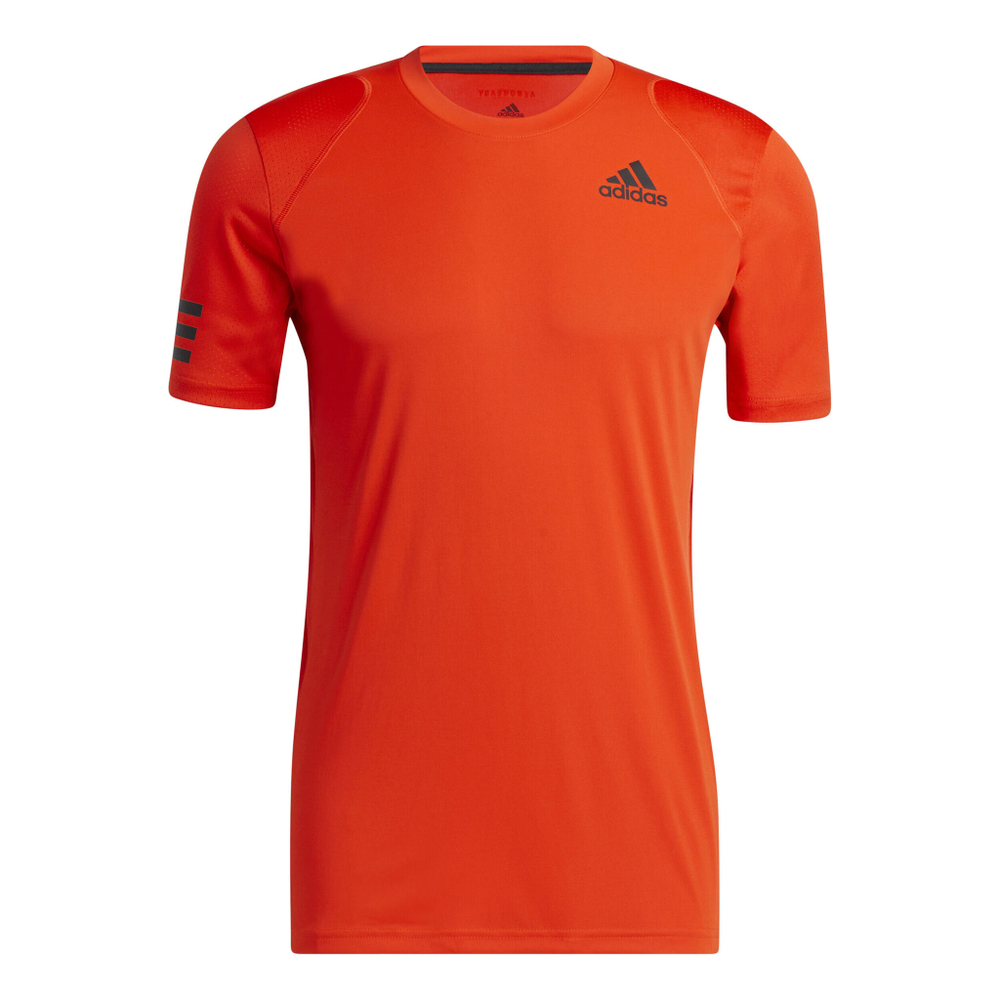 Мужское теннисное поло adidas Club 3 Stripes T-Shirt Men - Orange