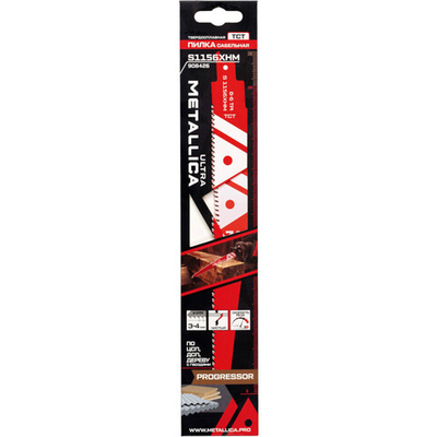 Пилка сабельная METALLICA Ultra S1156XHM 228/205мм шаг 3-4мм,TCT-Progressor,по дереву 1шт   908426