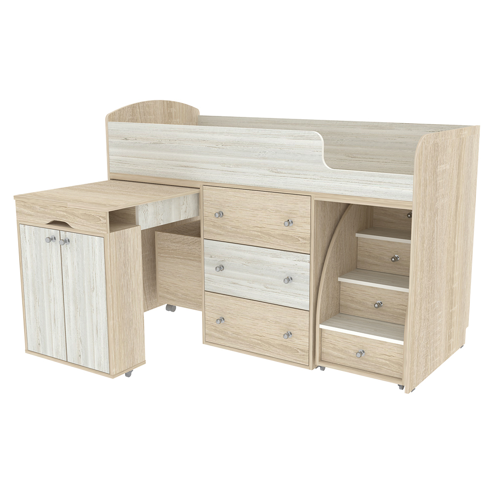 Кровать-чердак КарИВи Малыш Дуб Сонома Винтерберг