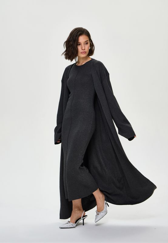 Костюм двойка трикотажный платье с кардиганом