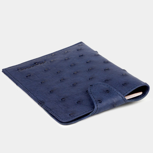 Обложка-кармашек кожаный для паспорта London синего цвета