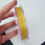 Ювелирный тросик, ланка, SakuLux, цвет золото (M.GOLD), 0.4мм, цена за 1 метр