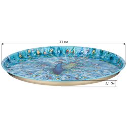 ПОДНОС СЕРВИРОВОЧНЫЙ AGNESS "ПАВЛИН" 33Х2,1 СМ