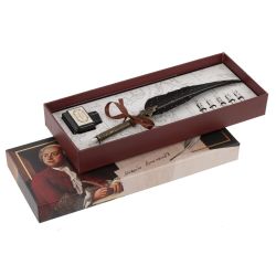 GAEM Набор подарочный: ручка перьевая, 5 наконечников, чернильница, L28 W11,5 H3,5 см