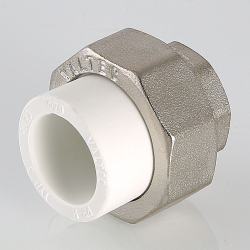 Муфта разъемная американка ППР 25 х 1" ВР VALTEC PP-R полипропиленовая белая VTp.762.0.02506