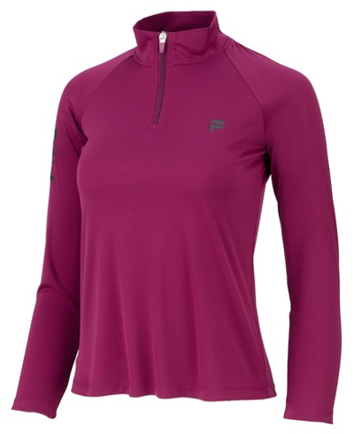 Женская теннисная футболка (dł. Рукава) Fila Longsleeve Grace - magenta purple