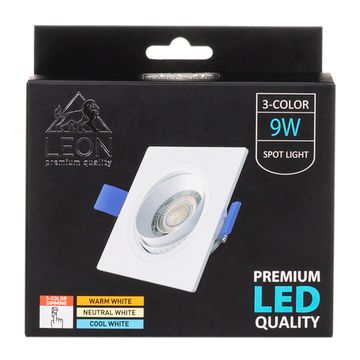 Встраиваемый точечный светильник LE-SPS-9W 3000K&4000К&6500K белый Leon