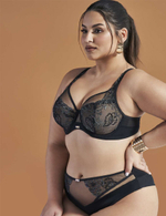 Мягкий бюстгальтер с вышивкой Ava TROPEA 2072 M Black