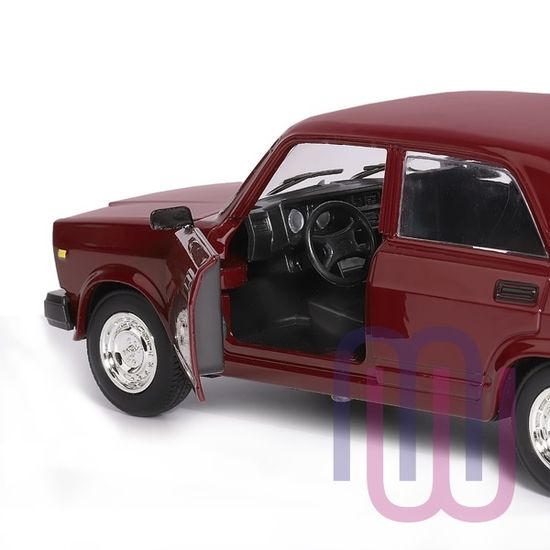 Модель машины ТМ АВТОПАНОРАМА 1/24 ВАЗ 2107, бордовый (свет, звук) JB1200159