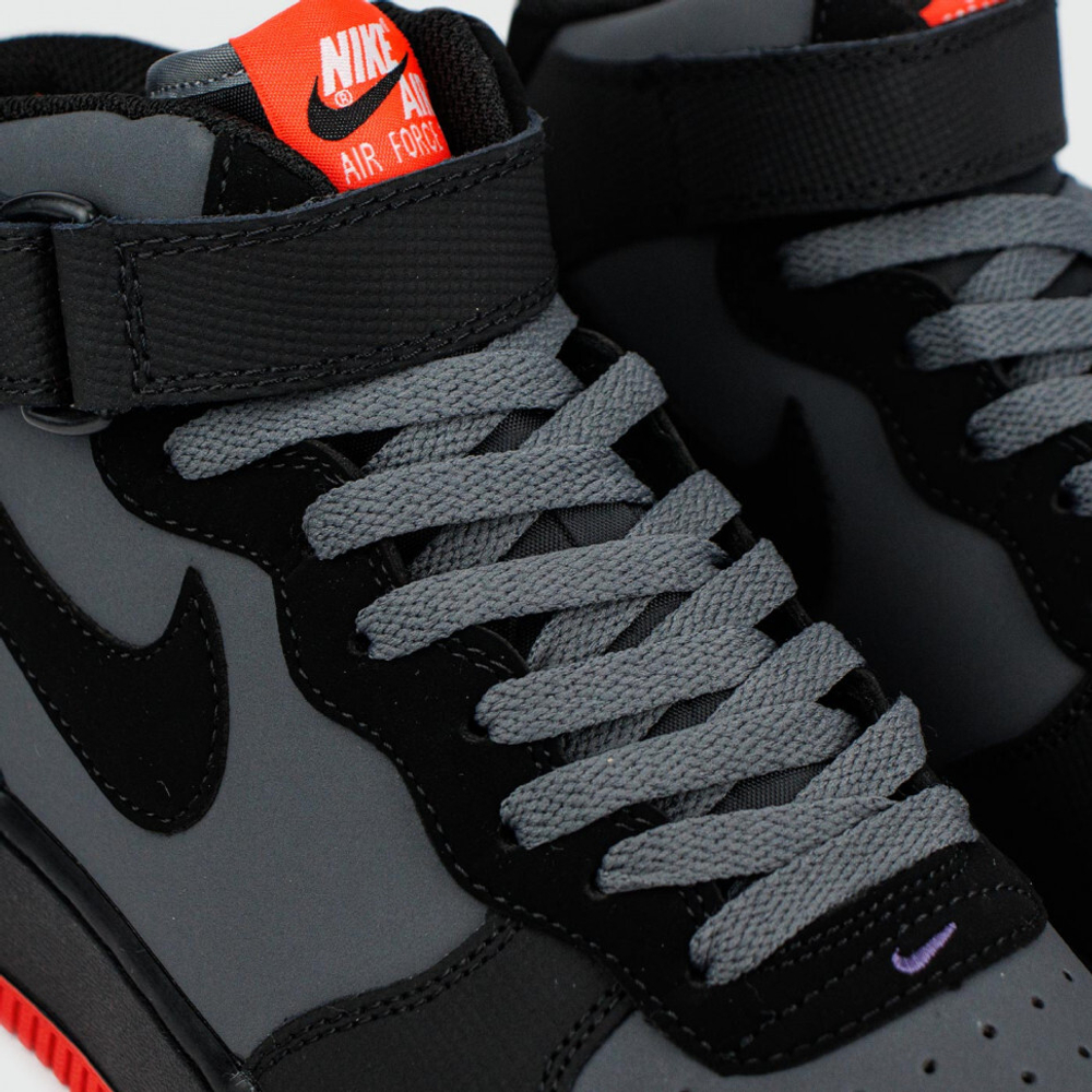 кроссовки Nike Air Force 1 Mid Grey / Red Ftwr.