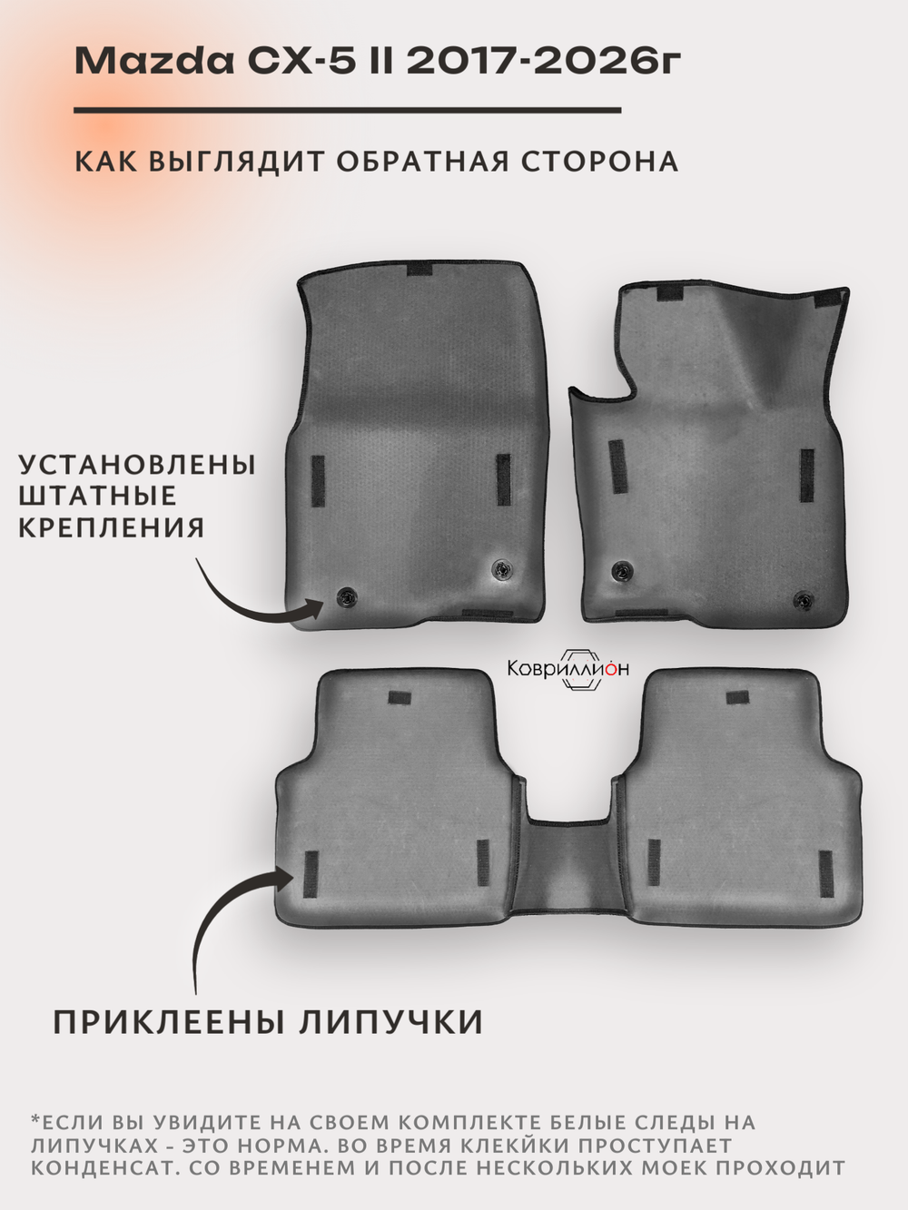 Автомобильные коврики ЭВА с бортами для Mazda CX-5 II (17-26г.)